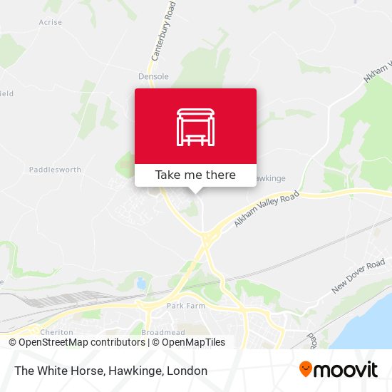 The White Horse, Hawkinge map