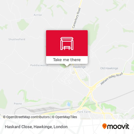 Haskard Close, Hawkinge map