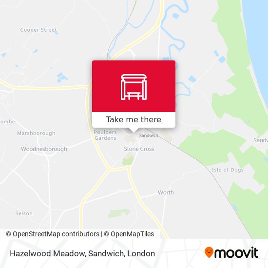 Hazelwood Meadow, Sandwich map
