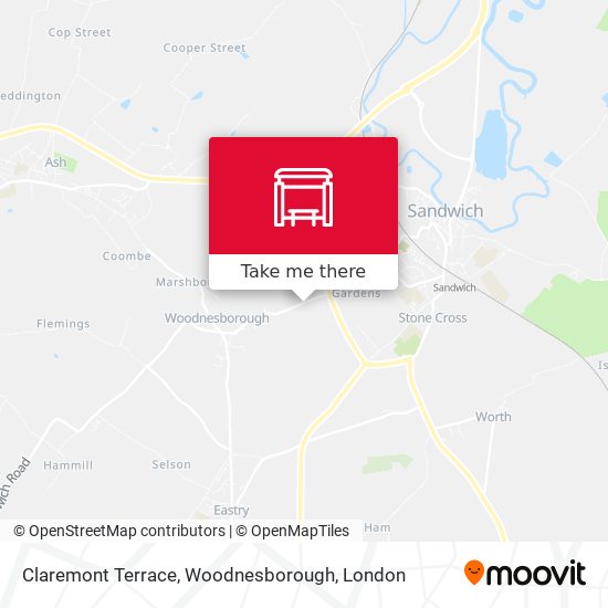 Claremont Terrace, Woodnesborough map