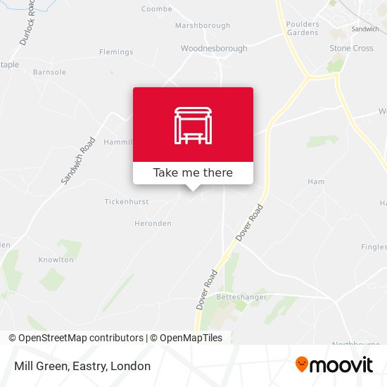 Mill Green, Eastry map