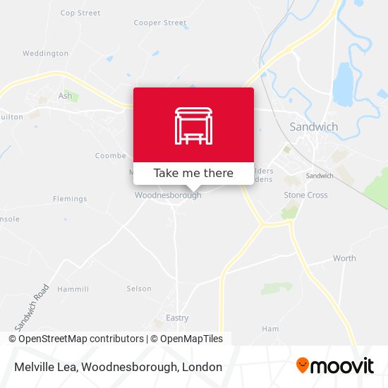 Melville Lea, Woodnesborough map