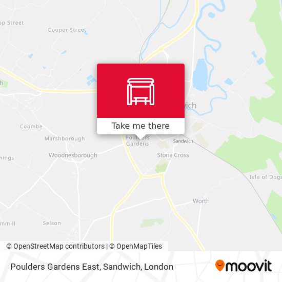 Poulders Gardens East, Sandwich map