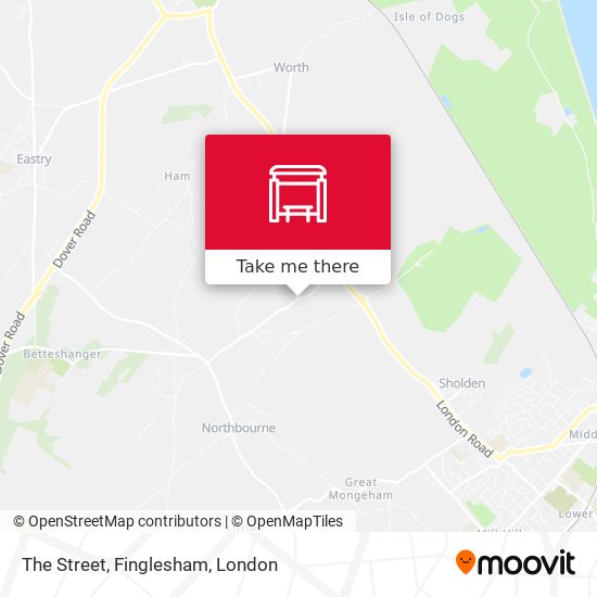 The Street, Finglesham map