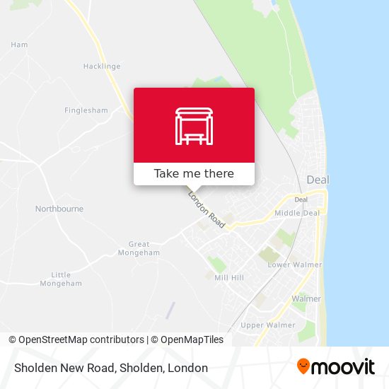 Sholden New Road, Sholden map