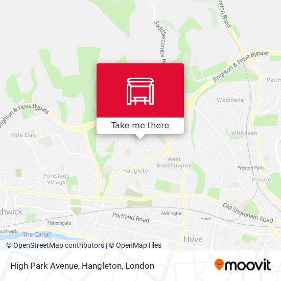 High Park Avenue, Hangleton map