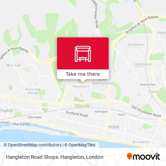 Hangleton Road Shops, Hangleton map