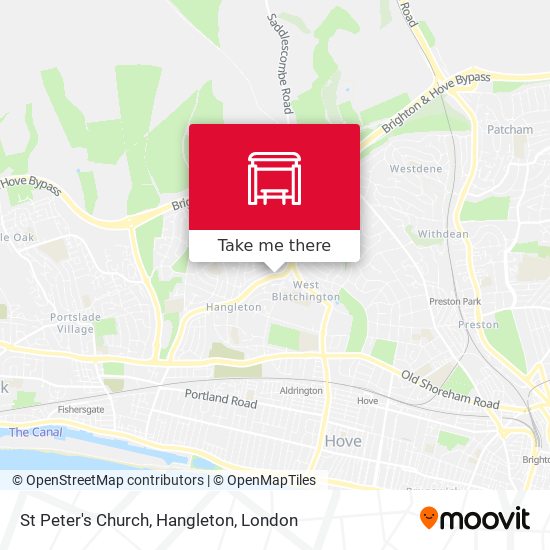 St Peter's Church, Hangleton map