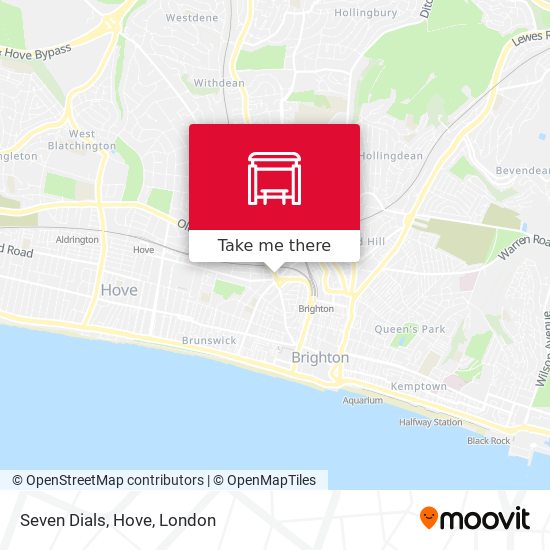 Seven Dials, Hove map