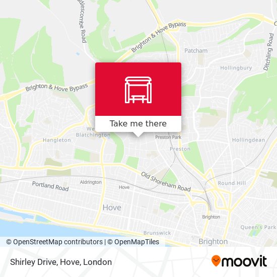 Shirley Drive, Hove map