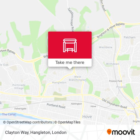 Clayton Way, Hangleton map