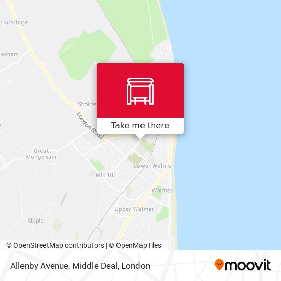 Allenby Avenue, Middle Deal map