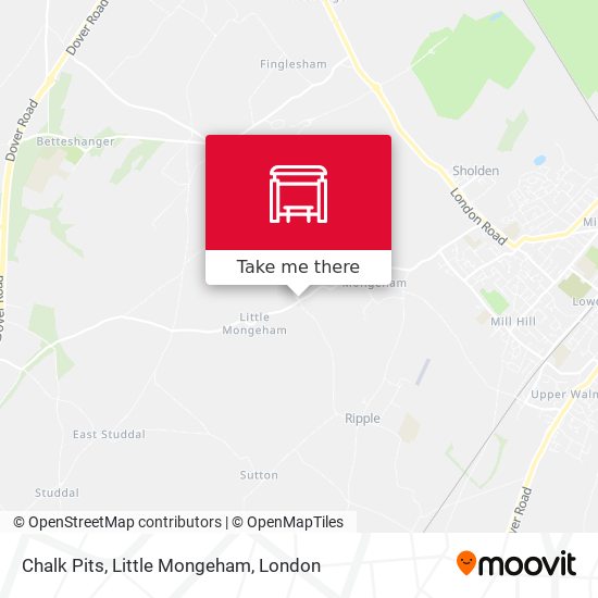 Chalk Pits, Little Mongeham map