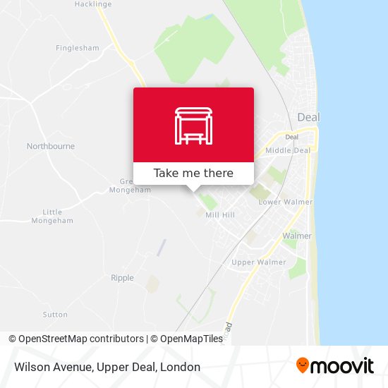 Wilson Avenue, Upper Deal map