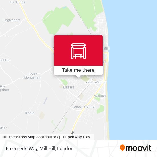 Freemen's Way, Mill Hill map