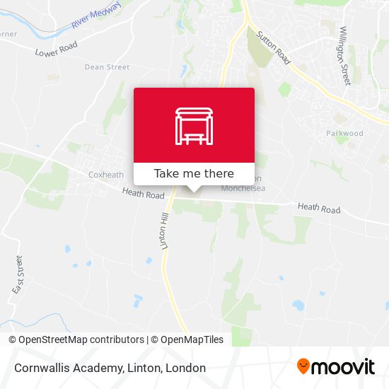 Cornwallis Academy, Linton map