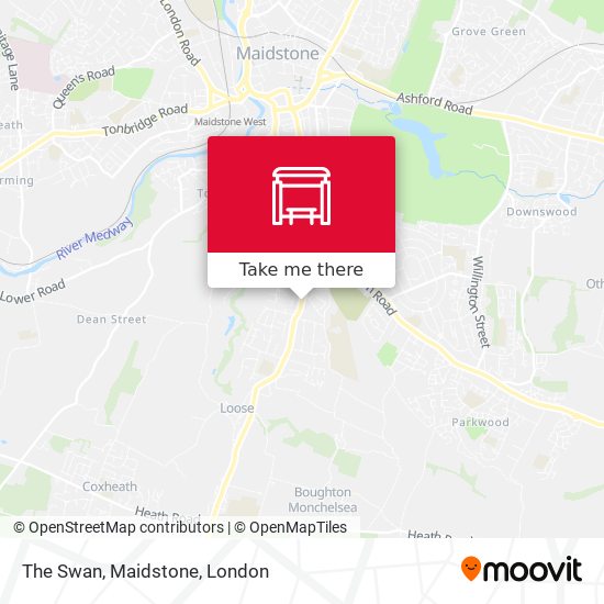 The Swan, Maidstone map