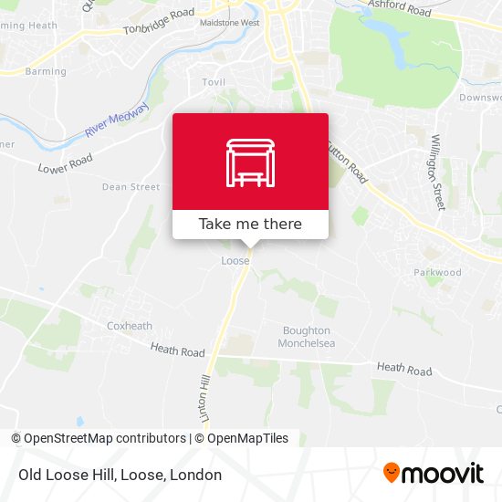 Old Loose Hill, Loose map