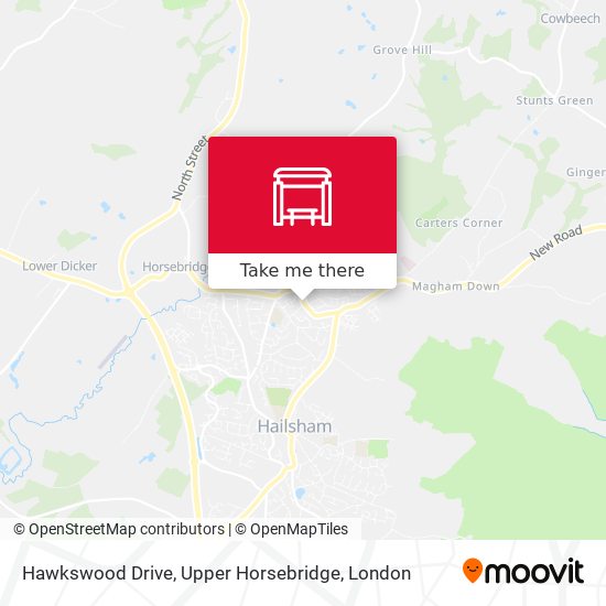 Hawkswood Drive, Upper Horsebridge map