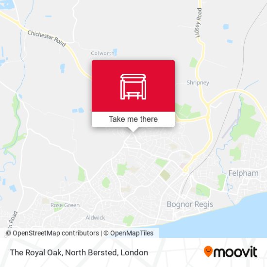 The Royal Oak, North Bersted map