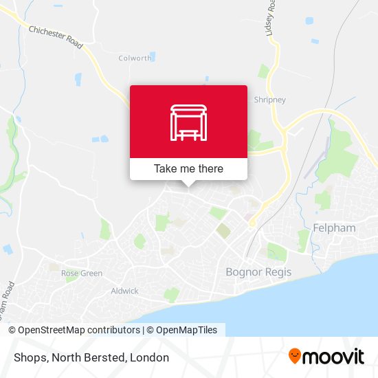 Shops, North Bersted map