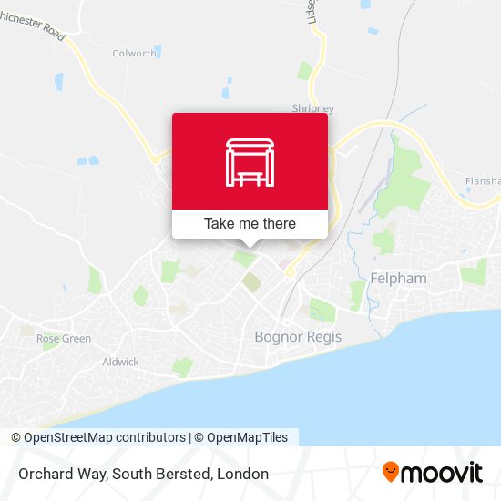 Orchard Way, South Bersted map