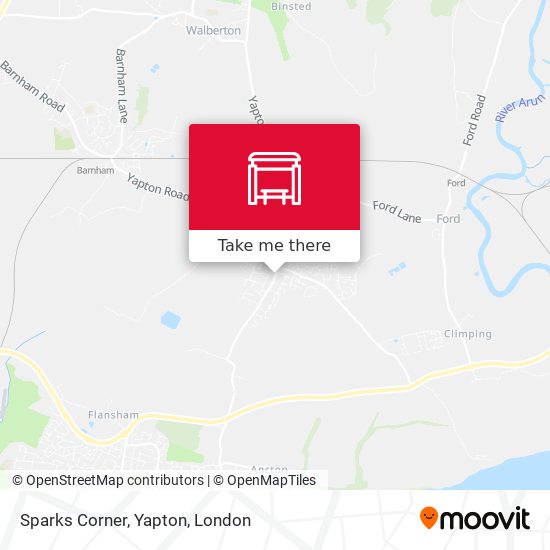 Sparks Corner, Yapton map