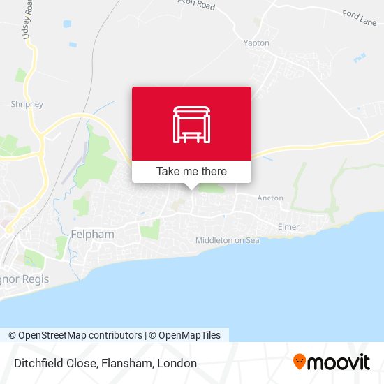 Ditchfield Close, Flansham map