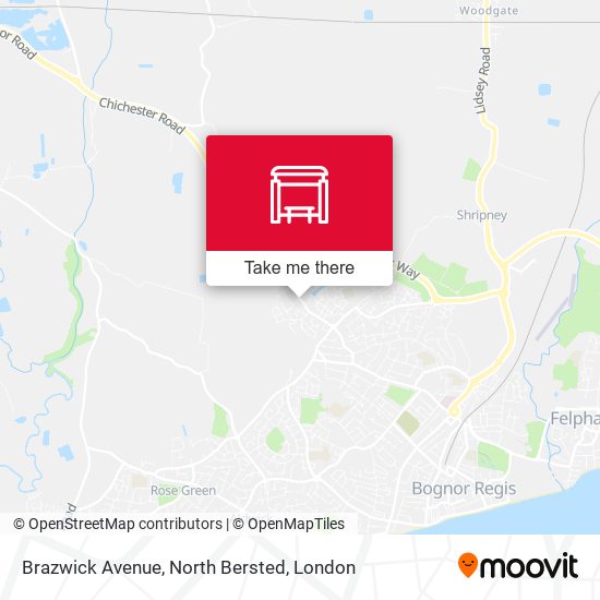 Brazwick Avenue, North Bersted map