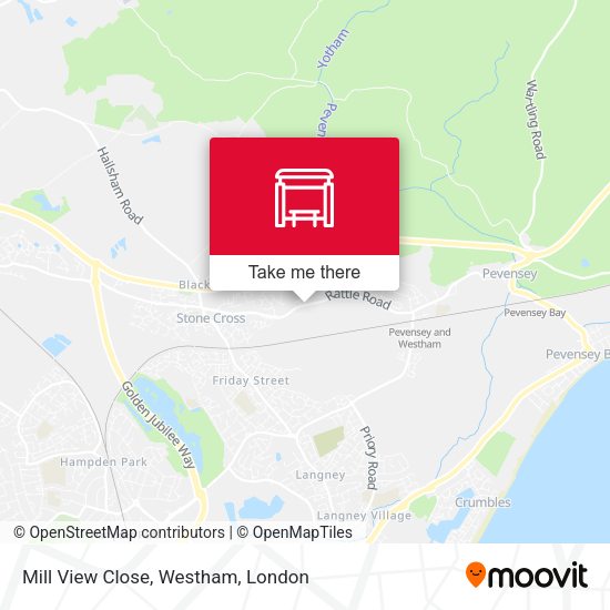 Mill View Close, Westham map