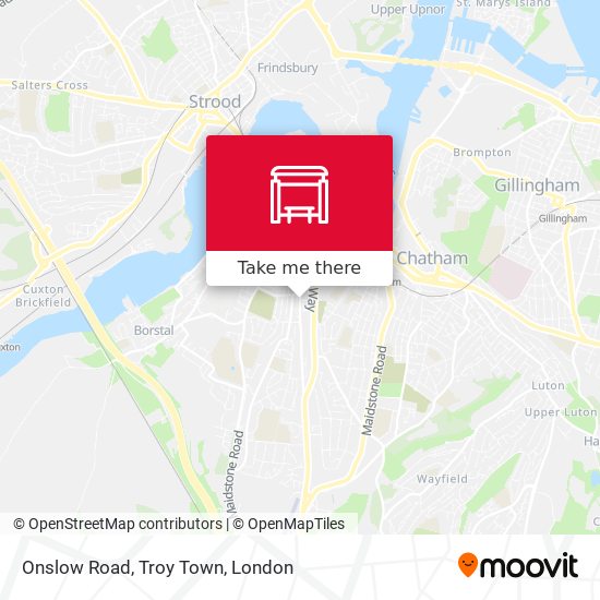 Onslow Road, Troy Town map