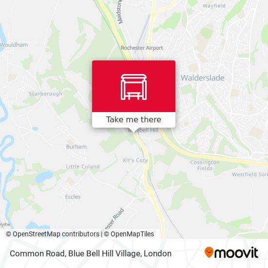 Common Road, Blue Bell Hill Village map