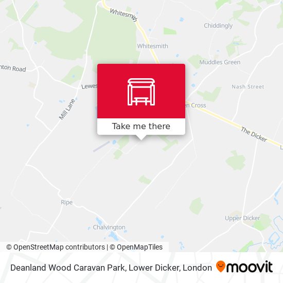 Deanland Wood Caravan Park, Lower Dicker map