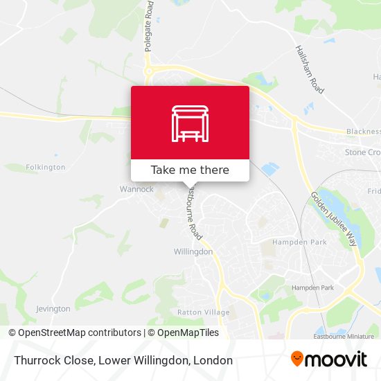 Thurrock Close, Lower Willingdon map