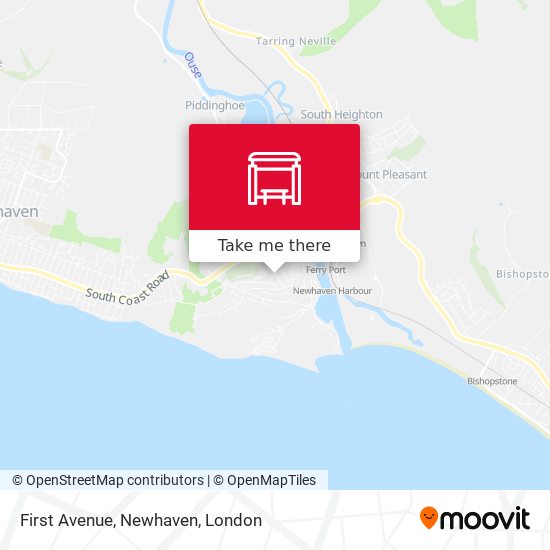 First Avenue, Newhaven map