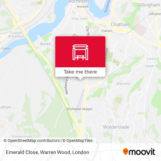 Emerald Close, Warren Wood map