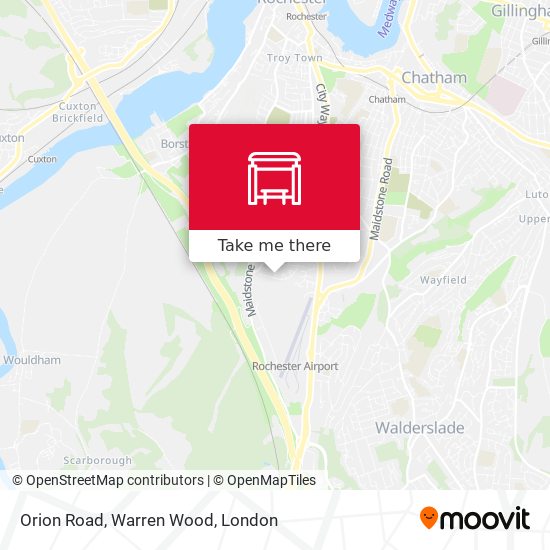 Orion Road, Warren Wood map