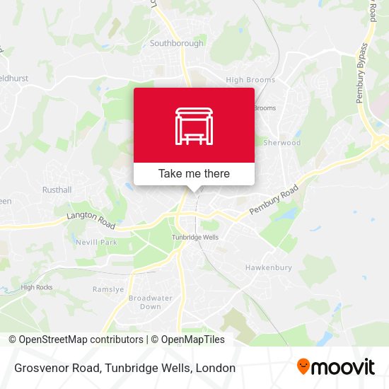 Grosvenor Road, Tunbridge Wells map