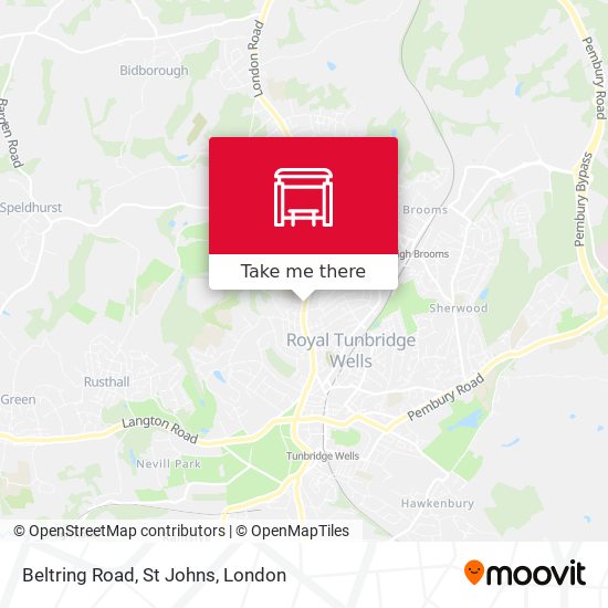 Beltring Road, St Johns map