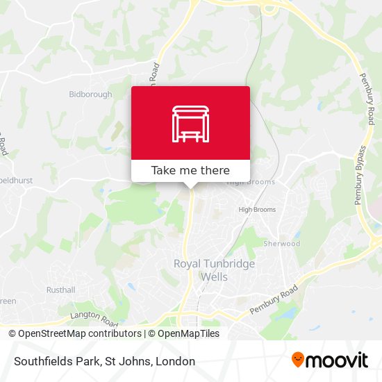 Southfields Park, St Johns map