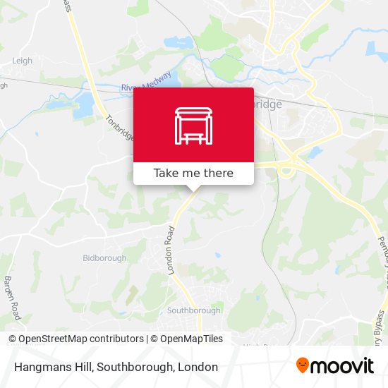 Hangmans Hill, Southborough map