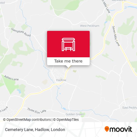 Cemetery Lane, Hadlow map