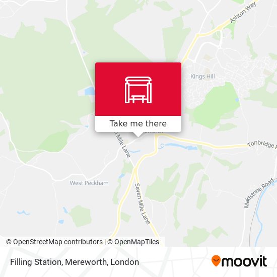 Filling Station, Mereworth map