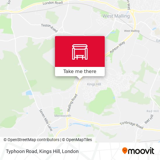 Typhoon Road, Kings Hill map