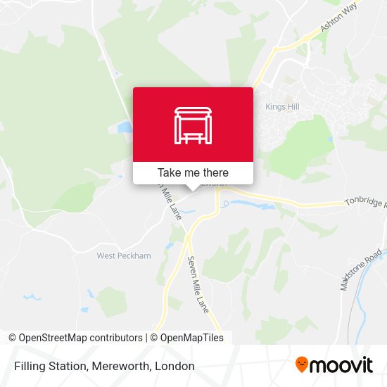 Filling Station, Mereworth map