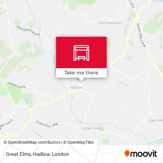 Great Elms, Hadlow map