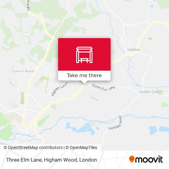 Three Elm Lane, Higham Wood map