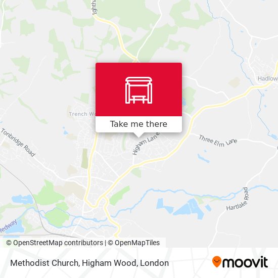 Methodist Church, Higham Wood map