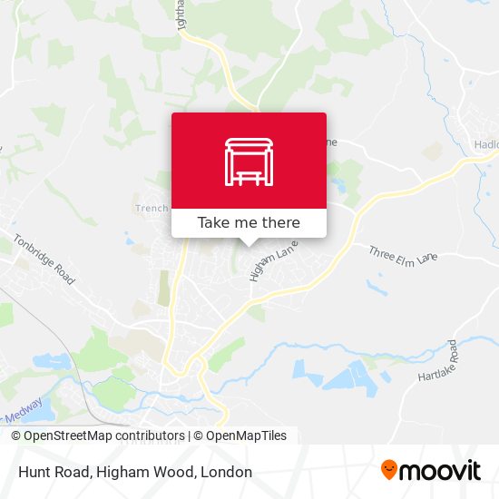 Hunt Road, Higham Wood map