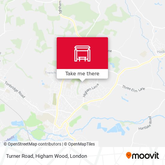 Turner Road, Higham Wood map